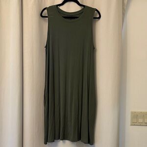 Time and Tru Olive Sleeveless Dress